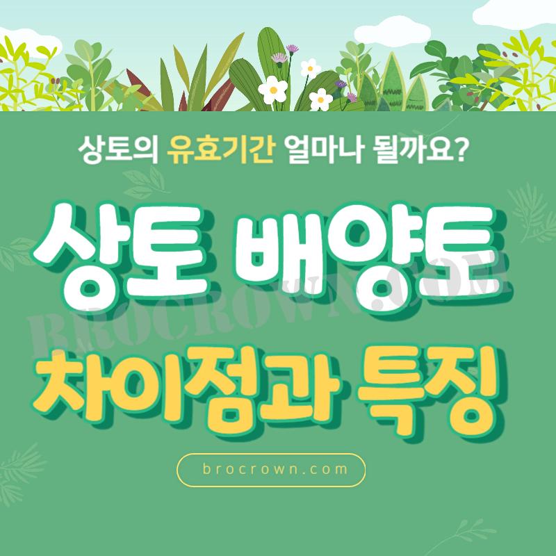 상토 배양토 차이, 원예용 상토 지속기간 장단점 - 도시농부
